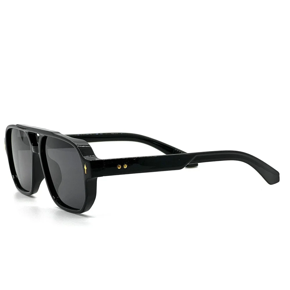 Men's Black Square Classy Sunglasses‎ Yellow Tinted Lenses Fashion Eyewear Gafas